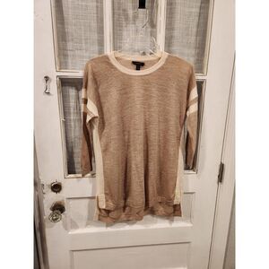 J. Crew Tan and Cream Longsleeve Sweater Women's Size‎ XXS